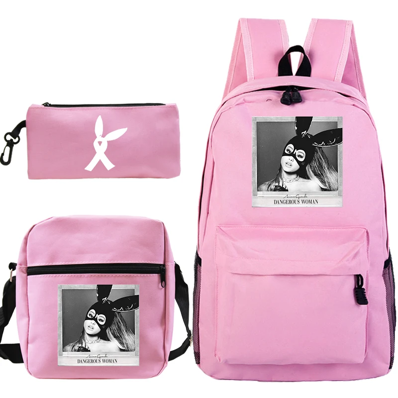 7 Ariana большая сумка-рюкзак Mochila 3 шт./компл. школьные рюкзаки для девочек и мальчиков рюкзак для ноутбука дорожные сумки женские рюкзаки+ ручные сумки+ сумка для ручек - Цвет: 7