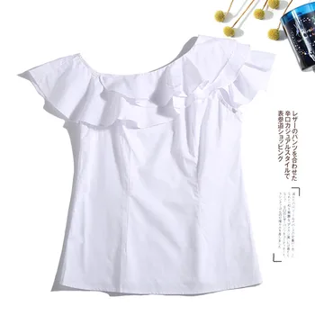 

New Models show collarbone flying falbala nifty girl feeling star temperament VF0G636 van shirt