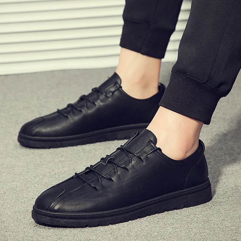 

Men's shoes, men's casual fashion shoes, leather shoes, British young people's flat soles, single shoes.