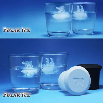 

Animal Ice Cube Mould Food Grade Silicone 3D Ice Maker Tray Polar Bear and Penguin Mold Household Ice Cream Tools kostki lodu