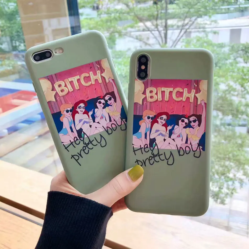 

Cartoon Funny Fairy Princess Soft TPU Cover For iPhone X 7 8 Plus Phone Case For iPhone XR XS Max Cover Huawei P30 Pro Case