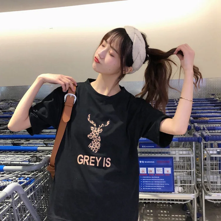 Boyfriend футболка с буквенным принтом Летняя женская Harajuku ретро летняя крутая Повседневная футболка с коротким рукавом топы - Цвет: 9