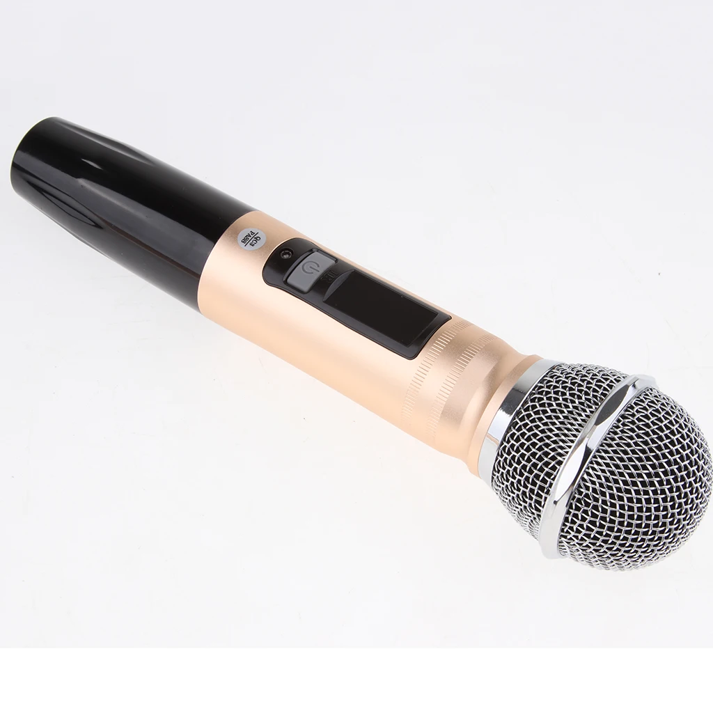 2 Channel Dual Handheld Cordless Microphone Mic System Set for Home Party KTV Wedding