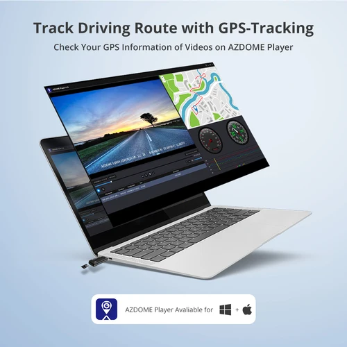 AZDOME GS63H 듀얼 렌즈 자동차 대시 캠, 녹화 카메라, 나이트 비전 DVR, WDR 내장, 와이파이 GPS, G센서 모션 감지, 4K UHD 4