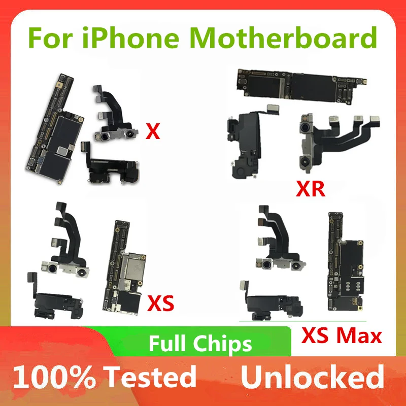 Free Shipping unlocked For iPhone XS Motherboard With / Without Face ID Logic Main Board with full chips support os update | Мобильные
