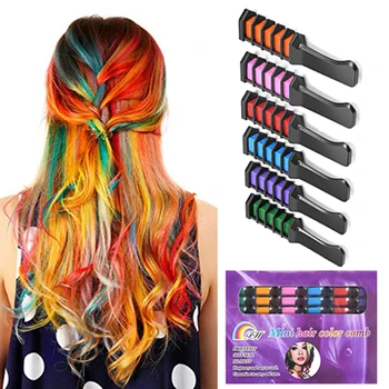 

10Pcs Mini Hair Color Comb Long Lasting Personal Salon 10 Colors Temporary Hair Dye Crayons Disposable Hair Care Styling Tools