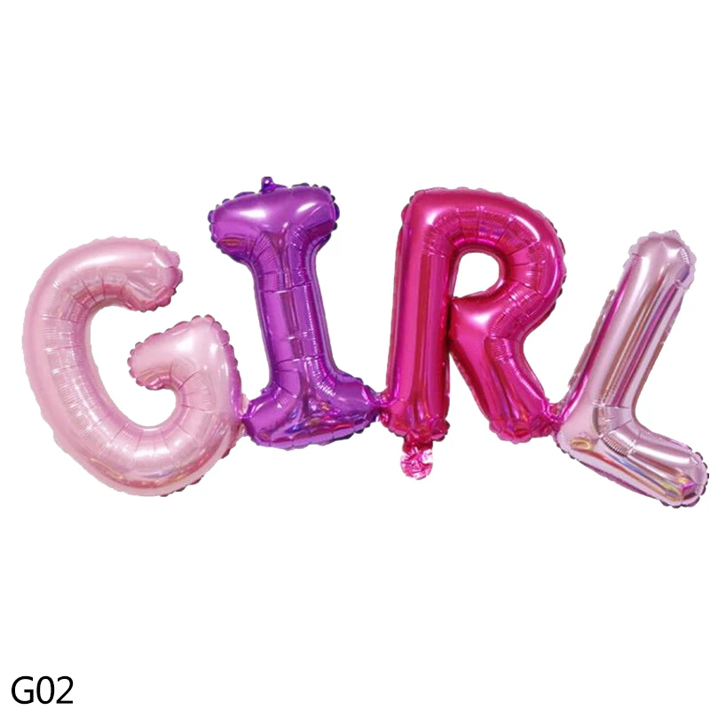 G02 1/2 шт. ссылку воздушные шары для мальчиков и девочек с надписью Фольга шар День рождения украшения Пол раскрыть клипсы для воздушных шаров, вечерние поставки - Цвет: G02