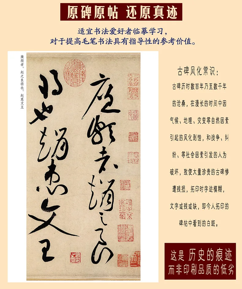 Ink Calligraphy Handed down Rubbings Fourth Series Huang Tingjian Lian Po Lin Biography Genuine Books