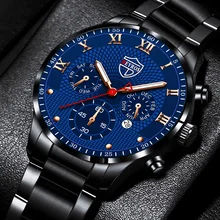 

Luxury Fashion Mens Watches for Men Sports Luminous Clock Stainless Steel Quartz Wrist Watch Man Business Casual Leather Watch
