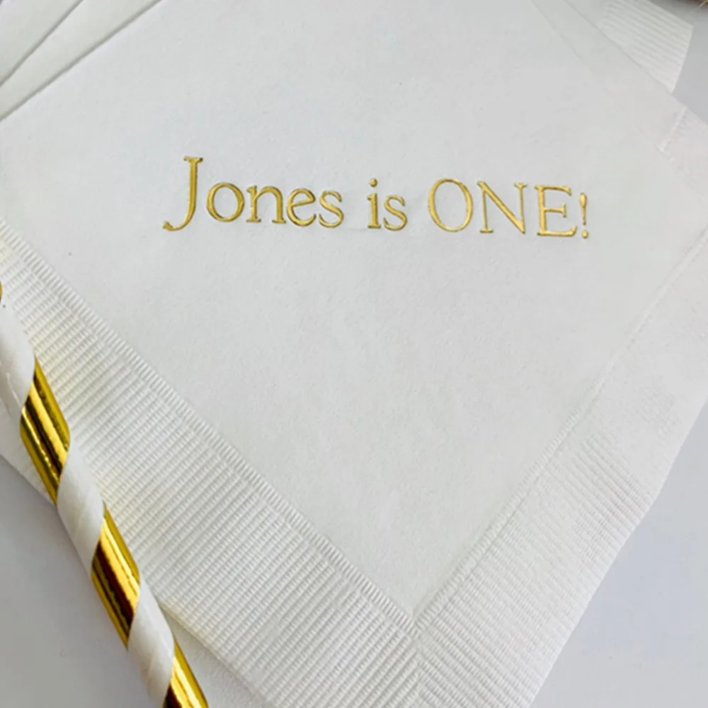 Personalized 50 Napkins wedding party Napkins Printed Cocktail Beverage Paper Birthday Party Monogram Luncheon Avail!
