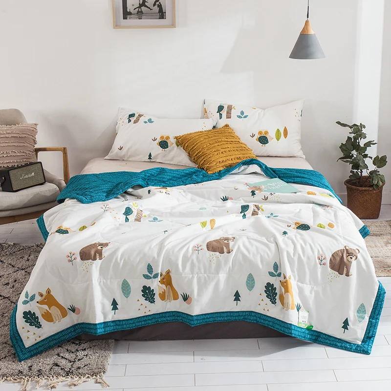 Summer Quilt Cover Multi Size Printing Bed Quit Soft Material Warm Cozy Skin Duvet Covers Home Room New Queen King | Дом и сад