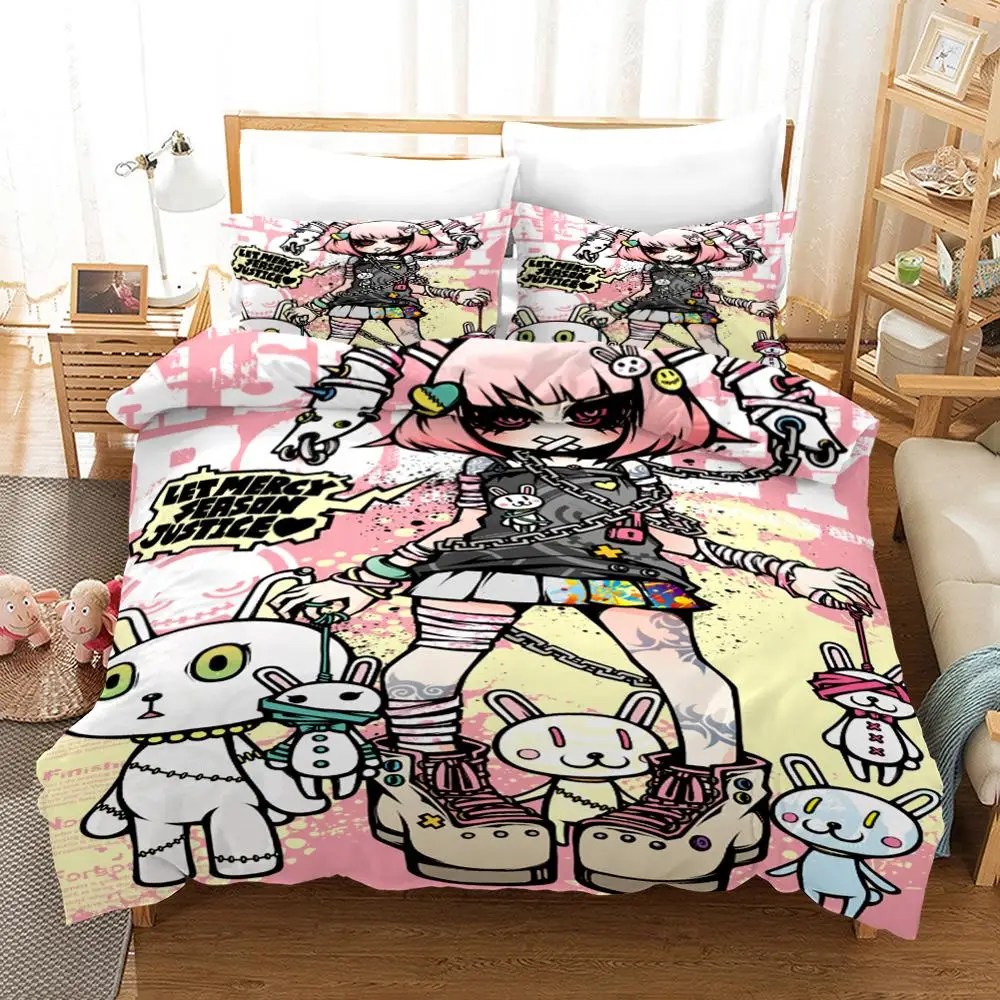 Bedding Set Catoon Cool Blood Weapon Girl Duvet cover Set Queen King Bed Set Duvet Cover Child Bedroom Comforter Bedding Sets