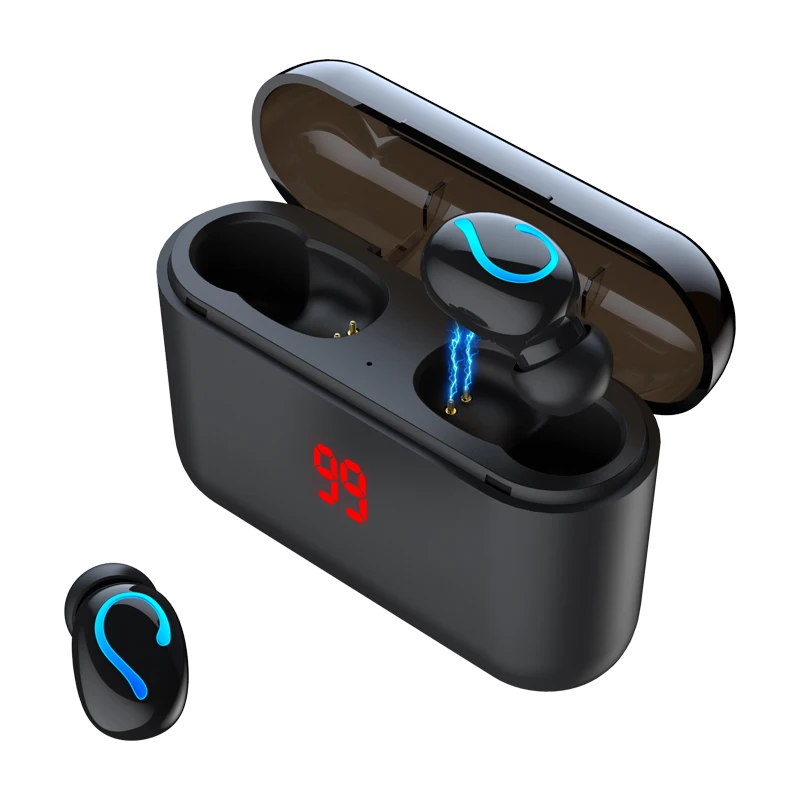 Fire Type Headphone HBQ Q32 Pro Bluetooth 5,0 наушники светодиодный дисплей Беспроводная Bluetooth гарнитура TWS Ture беспроводные наушники спортивные Bluetooth наушники - Цвет: Fire Type Headphone