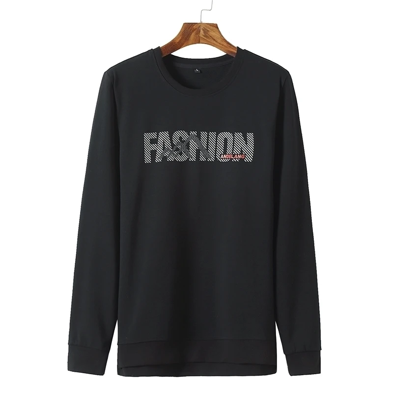 8XL 7XL 6X Plus Size Spring And Autumn Fashion Brand Hoodies Men Casual High Quality Cotton Pullovers Sweatshirts Letter Printed - Цвет: Black