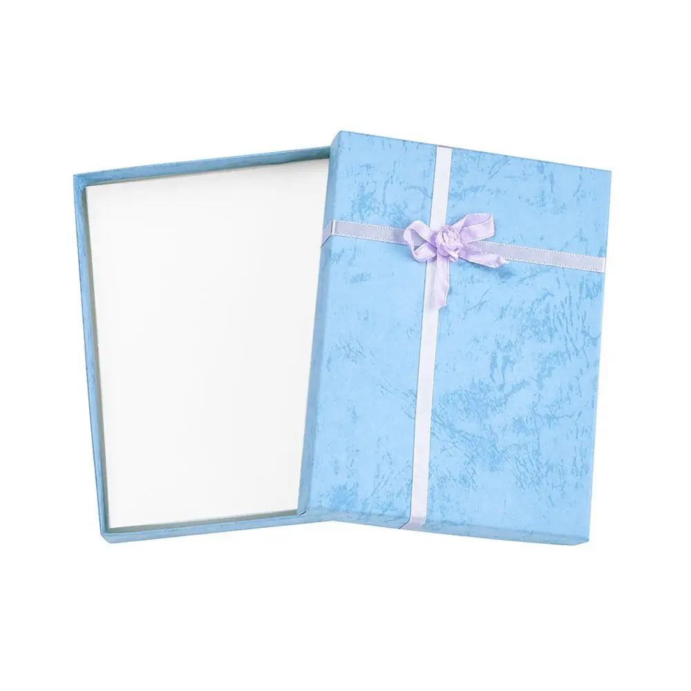 

6pcs Jewelry Set Gifts Boxes for Necklace Earring jewelry packaging display box Rectangle with Flower and Sponge Inside Inner