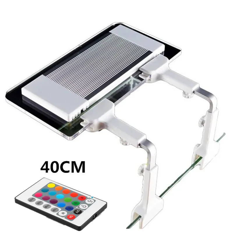 40CM Gako аквариумный светильник с цветовой моделью RGB Cemote Управление 26/33/40 см Clip-on лампы аквариума светодиодный светильник с кронштейны/EU/US/UK saa разъем - Цвет: 40CM