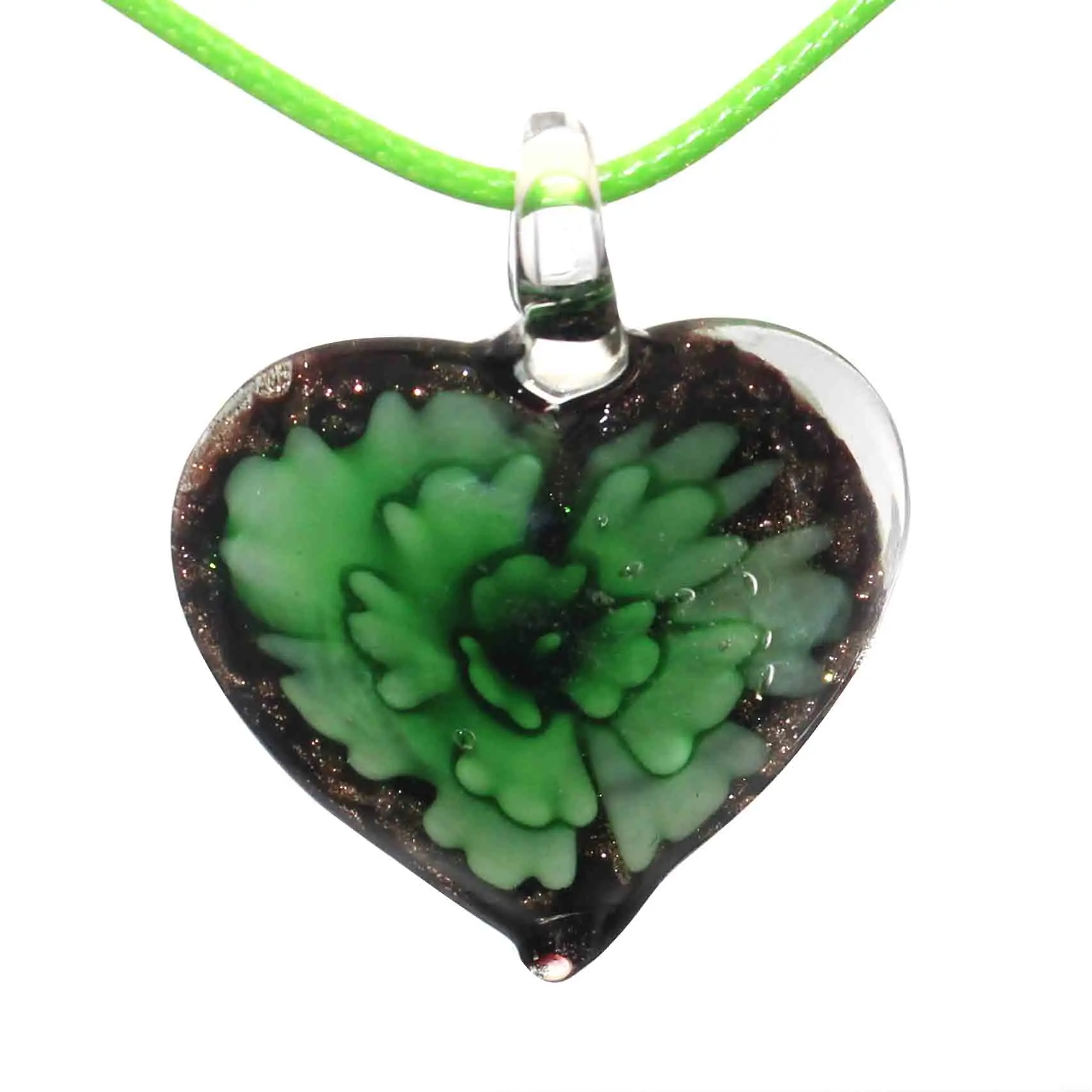 1 шт. подвеска в виде золотого песка с подвеской из муранского стекла