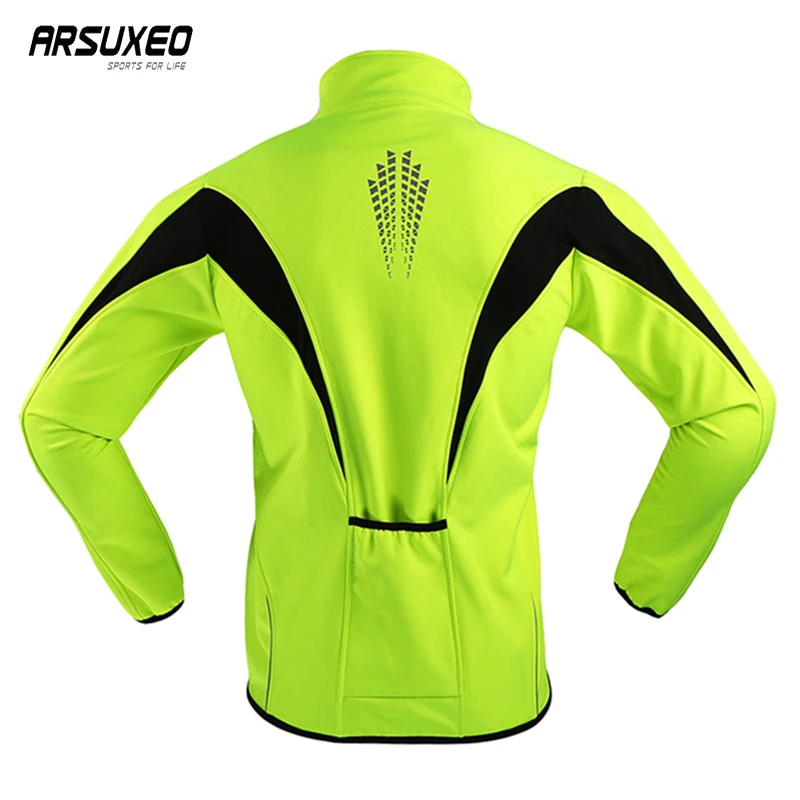 ARSUXEO, теплая куртка для велоспорта Mtb, для езды на велосипеде, зимняя, ночная, светоотражающая, теплая, велосипедная одежда, ветронепроницаемая, водонепроницаемая, мужская куртка для велоспорта, Джерси