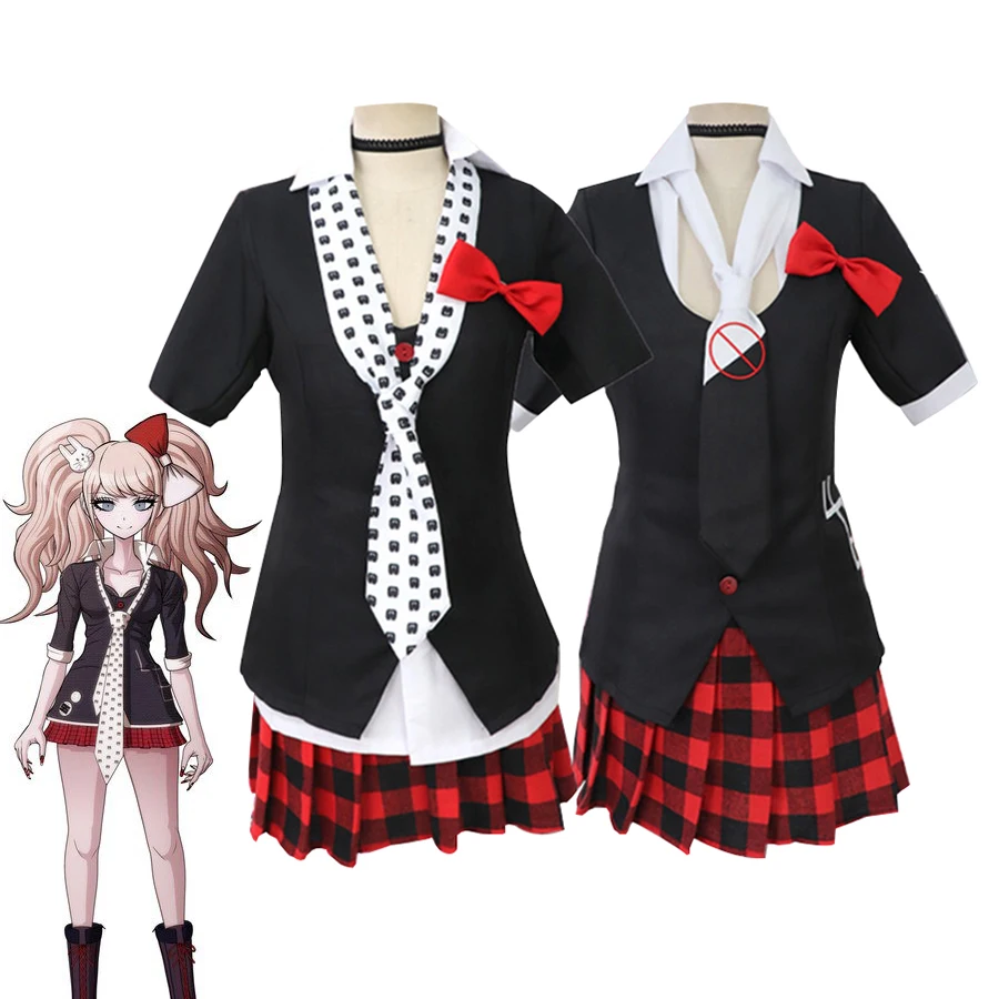 Костюмы для косплея аниме Danganronpa Дзюнко Эносима Униформа юбка рубашка свитер Dangan