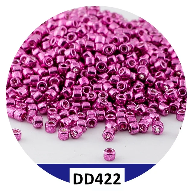 600Pcs 2mm Miyuki Delica Beads Japan Bronze Glass Beads Bohemia Style Metallic Seedbeads For DIY Jewelry Making Bracele Earring DD422 Rose