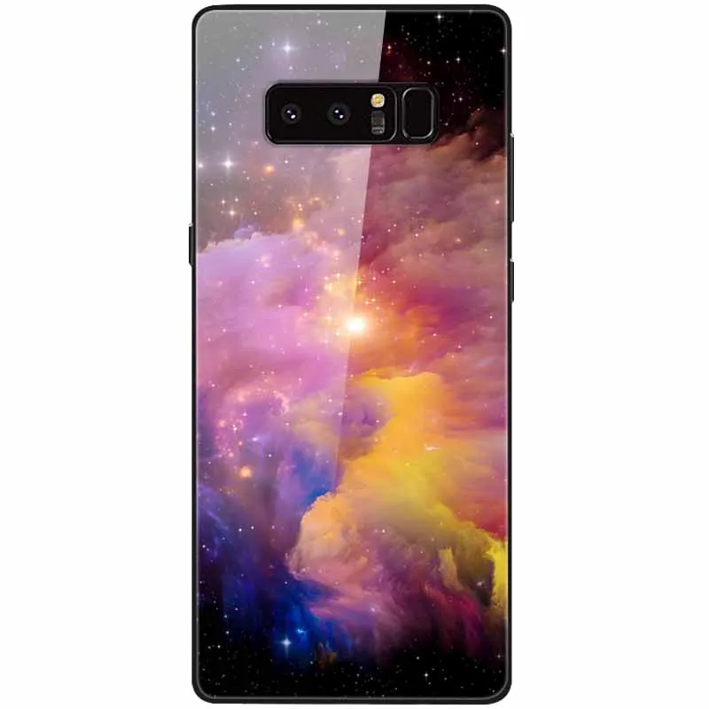 cute phone cases for samsung  Tempered Glass Cover For Samsung Note 8 Case Note9 Hard Protective Funda For Samsung Galaxy Note 10 Plus 9 Cases Luxury Bumper kawaii phone case samsung Cases For Samsung