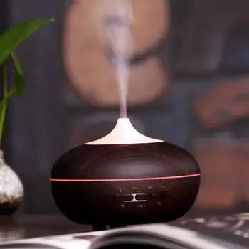 

Wood Grain Air Humidifier 7 Colors Change 500ml Oil Diffuser for Home