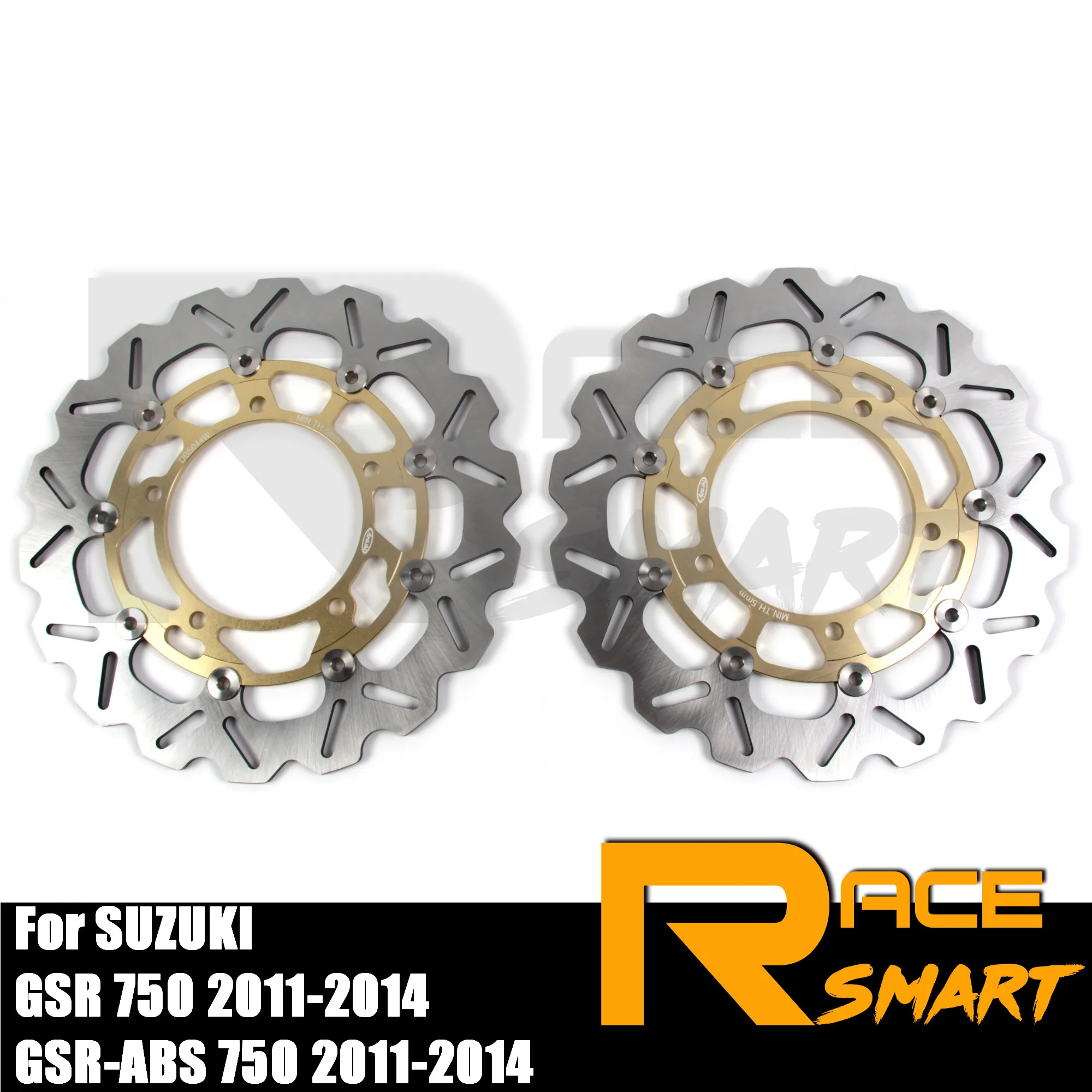 Motorcycle CNC Front Brake Disks Discs Stainless Steel Rotor For SUZUKI GSR750 GSR-ABS GSR-750 GSR 750 GSRABS 2011-2016 | Автомобили и