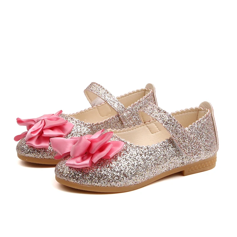 COZULMA/Новая детская кожаная обувь Mary Jane для девочек; блестящая танцевальная обувь принцессы; Праздничная обувь с бантом для маленьких