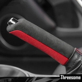 

Car Universal Alcantara Wrap ABS Handbrake Cover Grip Handle Lever for Subaru BRZ Toyota 86 2013-2020
