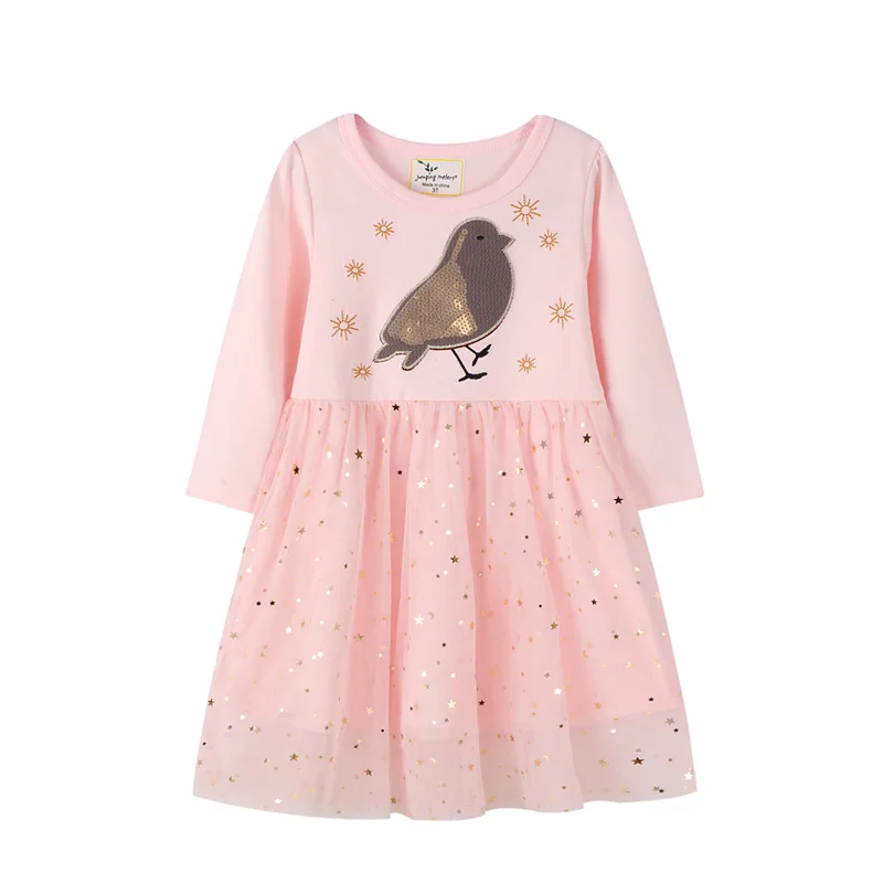 born baby dress 2-7T Baby Girls Long Sleeve Dress for Autumn Winter Children Animal Unicorn Mesh Stars Party Tutu Kids Girls Dresses fancy baby dresses