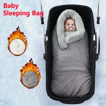 

Baby Sleeping Bag Kids Envelope Stroller Winter Warm Anti-kick Sleepsack Infant Stroller Windproof Thicken Newborns Sleeping Bag