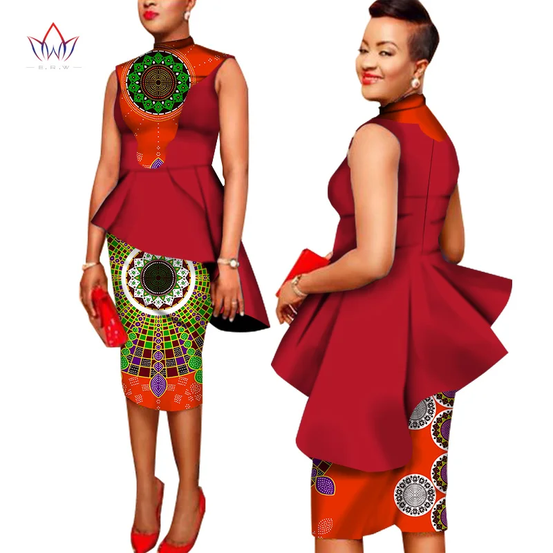 Комплект одежды в африканском стиле женский из 2 предметов вощеная верхняя