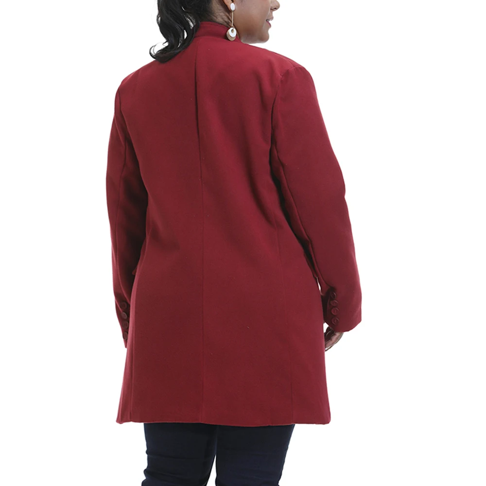 6xl plus size casaco feminino cor sólida