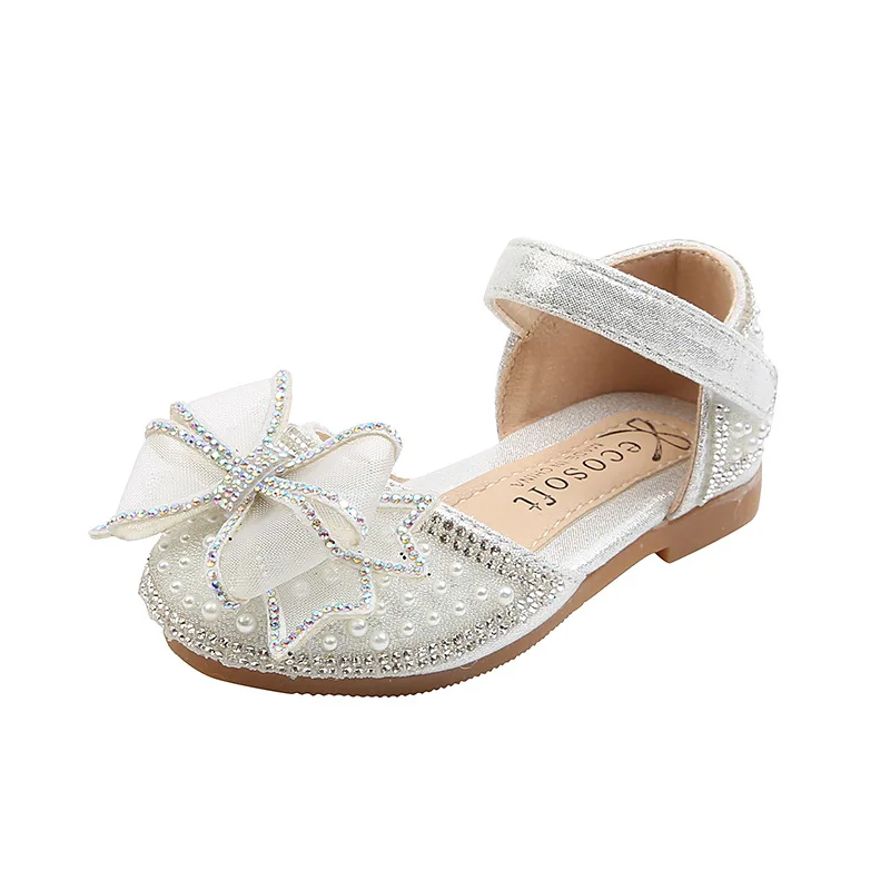 Kids Shoes Bow Flats Children's Princess Shoes for Girl Sandals Spring Summer Comfortable Little Girl E645 girls flats,girls sandals