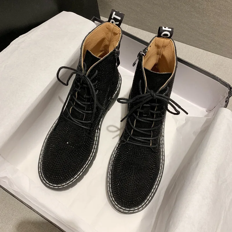 

Fashion Winter Warm Crystal Bling Girls Shoes Boots Non-slip Boots 2020 Winter Princess Women Shoes Boots Soft Sole