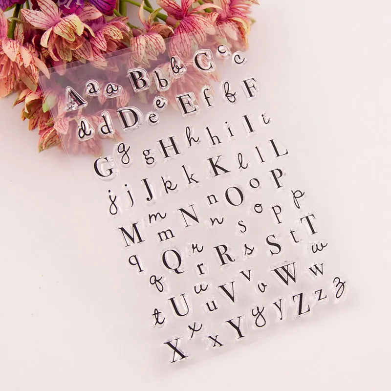 

Clear Stamps A-Z Letters Transparent Rubber Seals for DIY Scrapbooking Photo Album Card Making Crafts New 2020 Stamps Decoration