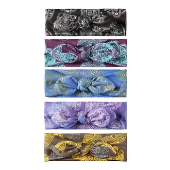 

5Pcs/lot Colorful Boho Newborn Toddler Headband Elastic Baby Headdress Kids Hair Band Girl Bow Knot Hairband