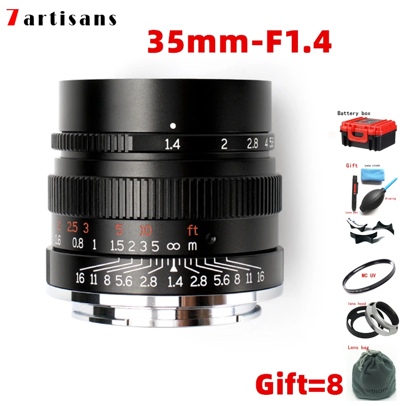 7artisans 35 мм F1.4 полный кадр len для всех одной серии sony A7RII A7M3 A7M4 A7R4 A9