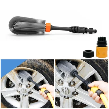 

High Pressure Car Wash Soft Fur Water Wheel Brush Quick Insert Steel Ring Brush Cleaning Brush Car Tire Soft Fur Brush (Opp)