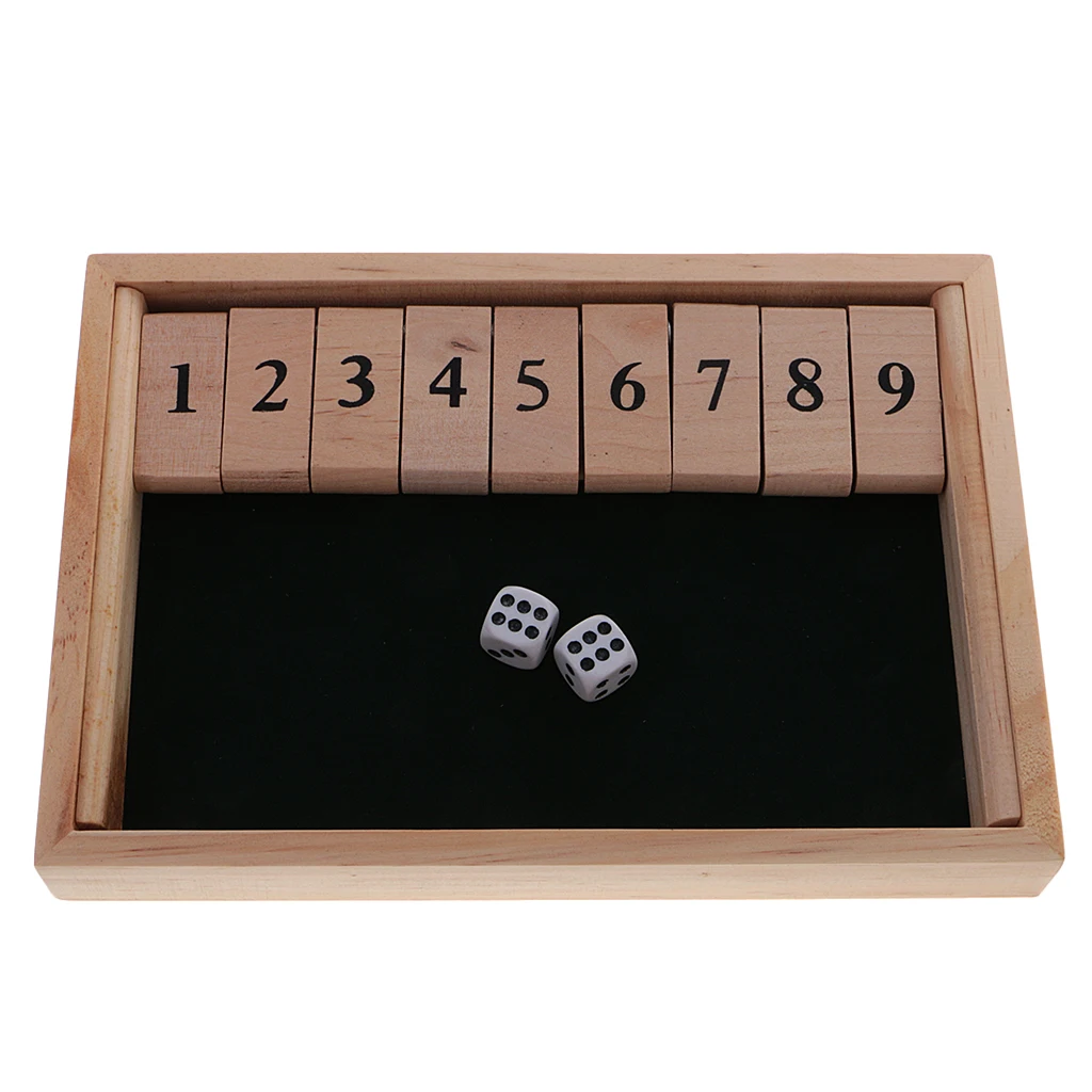 Shut The Box Board Game Set Number Drinking Games Party Club Family Game