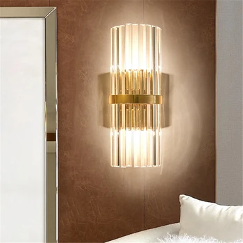 

Modern LED Crystal Wall Lamp Bedroom Living Room Corridor Wall Lights Lighting Interior Decor Hanging Lamp Wall Mounted 3 Years