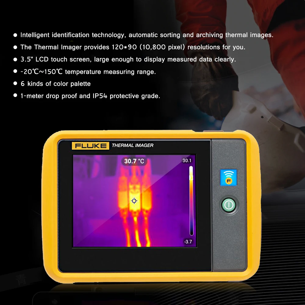 FLUKE PTi120 карманная тепловизор инфракрасного изображения IR Imaging Senor ручная 10800 пикселей тепловизор камера разрешение 120x90