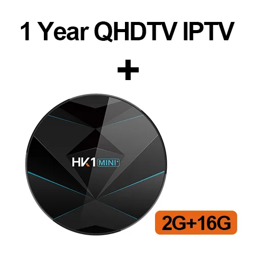 With 1 Year QHDTV IP tv Android 9,0 Арабский испанский HK1 мини+ smart tv box QHD tv IP tv подписка 1 год код 2G 16G RK3318 IP tv Франция ОАЭ Арабская коробка - Цвет: With 1 Year QHDTV