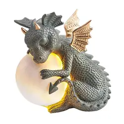 Resin Dragon Statue Zen Yoga Dragon Home Garden Decoration Dragon Buddha Art Sculptures for Outdoor Backyard Porch1