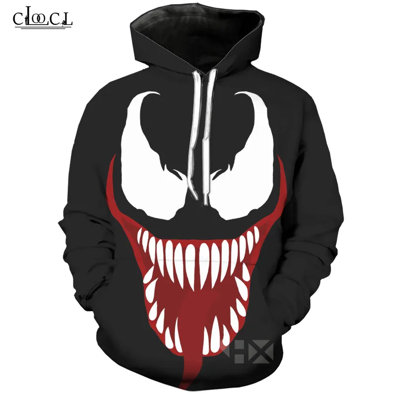 

Cosplay Anime Hoodies for Movie Venom Sweatshirt Men Women 3D Sweatshirts Jacket Anime Hooded Coat Short Sleeve T Shirts Clothes