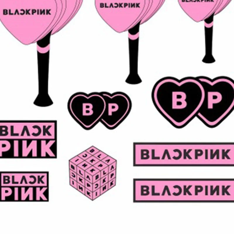 Twice Seventeen IZONE BlackPink 3D милая мультяшная световая наклейка DIY Пена забавные наклейки Gommettes Pour Enfants наклейка Необычные LJJ84 - Цвет: BlackPink