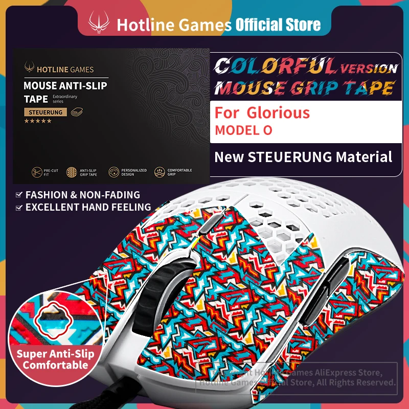Hotline Games Colorful Mouse Grip Tape For Glorious Model O