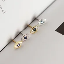 925 пробы серебряные серьги голубые глаза злые серьги в форме глаз модные мини циркониевые женские вечерние свадебные ювелирные изделия подарок