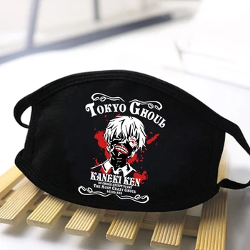 

Mens/Women Tokyo Ghoul Masks Comfortable Black Mask High Quality Polyester Washable Masks Breathable Fashion Male Anti Haze Mask