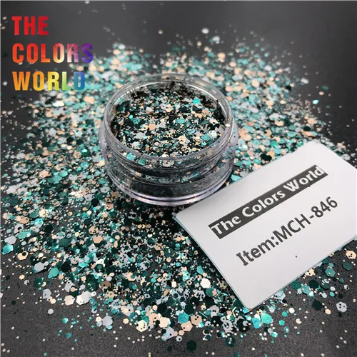 TCT-376, камуфляжные цвета, блестки для ногтей, украшения для ногтей, макияж, тату, Тумблеры, рукоделие, аксессуары ручной работы, праздничные вечерние аксессуары - Color: MCH-846   200g